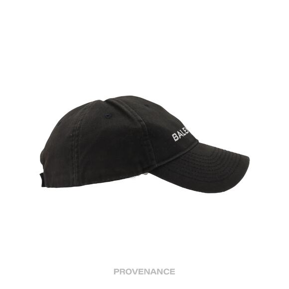 🔴 Balenciaga Embroidered Logo Cap - Washed Black - Picture 5 of 10
